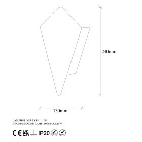 Aplica de perete, Fulgor, 942FLG1279, Metal, Negru