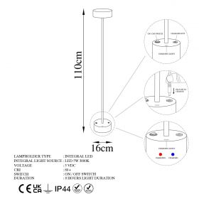 Lampadar, Fresno, 119FRS1305, Metal, Crom