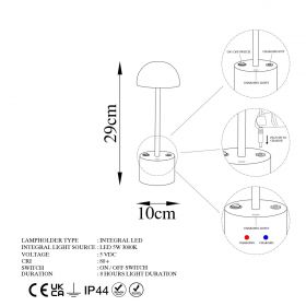 Lampa de masa, Fresno, 119FRS1426, Metal, Auriu