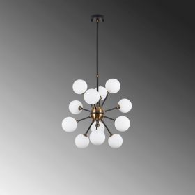 Lustra, Fulgor, 942FLG1271, Metal, Negru