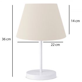 Lampa de masa, Insignio, 780SGN2546, Metal, Crem