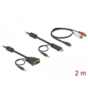 DVI(M) -&gt; HDMI(M) 2M cable + Audio (Jack 3,5mm)