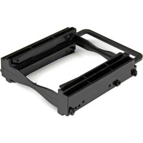 Dual 2.5 SSD/HDD Mounting Bracket for 3.5 Drive Bay - Tool-Less Installation - 2-Drive Adapter Bracket for Desktop Computer (BRACKET225PT) - storage bay adapter