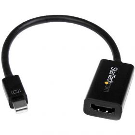 MDP2HD4KS, Mini DisplayPort to HDMI Audio / Video Converter - mDP 1.2 to HDMI Active Adapter for Ultrabook / Laptop - 4K @ 30Hz - Black (MDP2HD4KS) - video converter - black