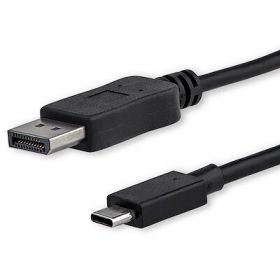 1m USB C to DisplayPort 1.2 Cable 4K 60Hz - Black - STM32F072CBU6 - Black
