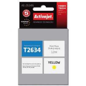Compatibil AE-2634N for Epson printer, Epson 26 T2634 replacement; Supreme; 12 ml; yellow