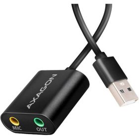 ADA-12, 1x USB Male - 2x Jack 3.5 mm Female, negru