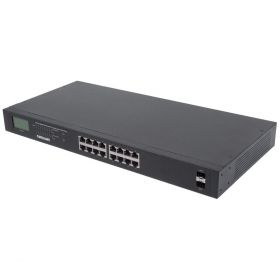 16-Port Gigabit PoE+ LCD-Anzeige 19 2xSFP