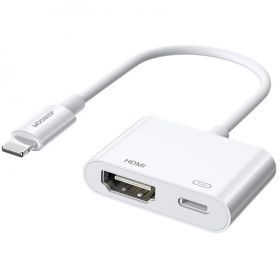 Lightning (male) to digital HDMI (female) + Lightning (female) FullHD 1080p 60Hz white (S-H141 white)