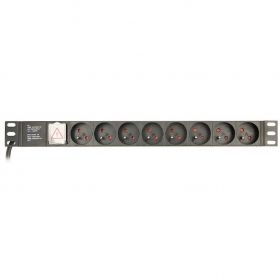 (PDU), 8 gniazd FR, 1U, 16A, wtyk Schuko 3m