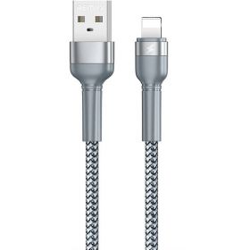 USB Lightning Jany Alloy, 1m, 2.4A (silver)