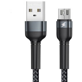 USB Micro Jany Alloy, 1m, 2.4A Negru