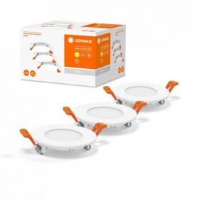 3 Spoturi LED incastrate RECESS SLIM DOWNLIGHT, 3x4.5W, 3x240 lm, lumina calda (3000K), Ø8.5cm, Alb