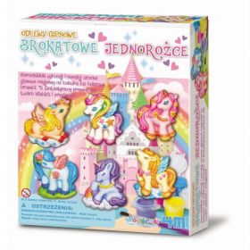 Gypsum castings - Brocade unicorns