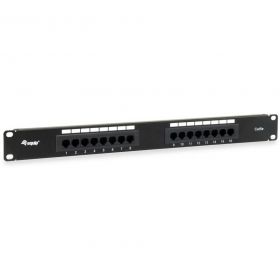 16x RJ45 Cat5e 19 1HE neprotejat Negru