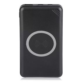 POWER BANK 10000MAH INCARCARE WIRELESS - NEGRU