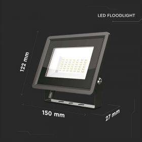 Reflector Led Smd 30w 4000k Ip65 - Negru