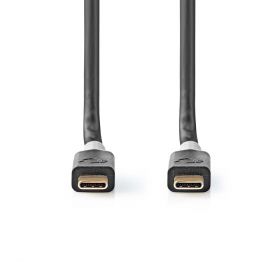 cablu usb-c - usb-c, 1m, 100w, antracit, nedis