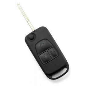 mercedes benz - carcasa tip cheie briceag cu 3 butoane, lama 2 "piste"