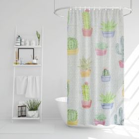 perdea de dus - model cu cactusi - 180 x 180 cm