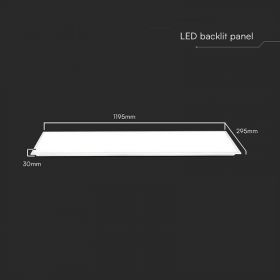 panou led 40w 120cm x 30cm 6500k alb rece