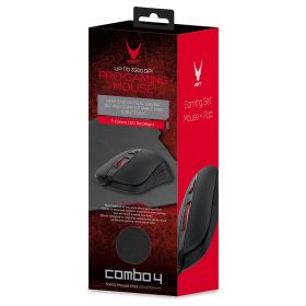 set mouse gaming 3200dpi + mousepad varr