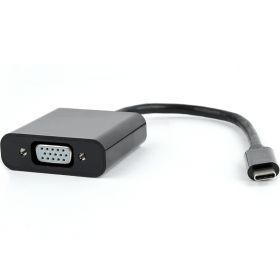 Adaptor Gembird 1x USB 3.1 tip C Male - 1x VGA Female, 0.15 m, negru