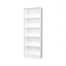Biblioteca Flint, 4 Polite, Alba, 70 x 32 x 200 cm