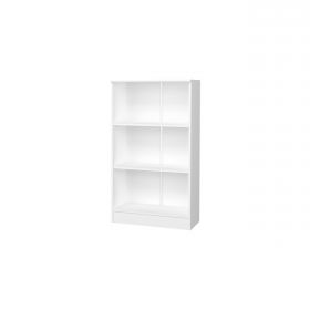 Biblioteca Flint, 2 Polite, Alba, 70 x 32 x 122 cm
