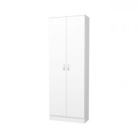 Biblioteca Flint, 2 Usi, Alba, 70 x 32 x 200 cm