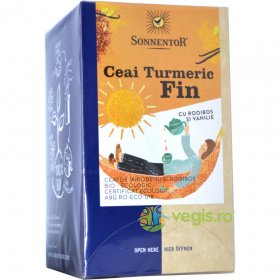 Ceai Turmeric Fin cu Rooibos si Vanilie Ecologic/Bio 18dz