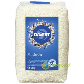 Orez cu Bob Rotund Alb pentru Lapte Ecologic/Bio 500g