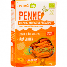 Penne cu 20% Morcovi Proaspeti Ecologice/Bio 200g