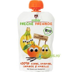 Piure de Pere, Banane, Portocale si Vanilie Ecologic/Bio 100g
