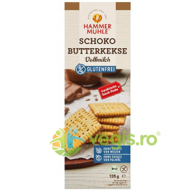 Biscuiti cu Unt si Ciocolata cu Lapte fara Gluten Ecologici/Bio 135g