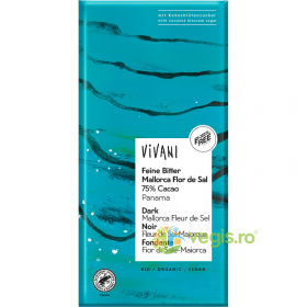 Ciocolata Amaruie cu Sare de Mare Ecologica/Bio 80g