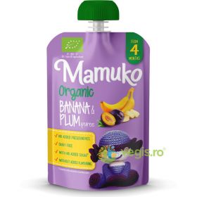 Piure de Banane si Prune 4+ Luni Ecologic/Bio 100g