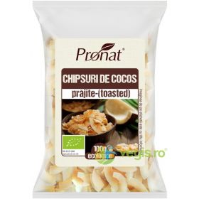Chips-uri din Nuca de Cocos Prajite Ecologice/Bio 100g