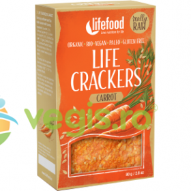 Crackers cu Morcovi Raw fara Gluten Ecologici/Bio 80g