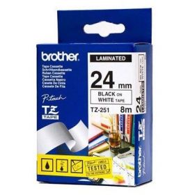 Consumabil Brother TZ251 TZ banda laminata 24mm negru/alb