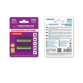 Esperanza EZA101G Baterii reîncărcabile Ni-MH AAA 1000MAH 2PCS.