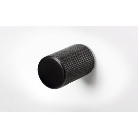 Buton Graf, aluminiu, negru, diametru 17.5 mm