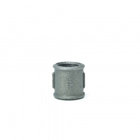 Mufa egala Gebo, filet interior-interior, fonta neagra, 1 1/2