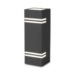Aplica perete exterior Hepol 2XGU10, gri, metal, 2 x GU10, IP54, 11 W