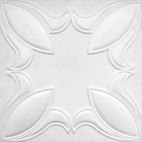 Plafon decorativ Decosa Istanbul, polistiren expandat, alb, clasic, 50 x 50 cm, 15 mm