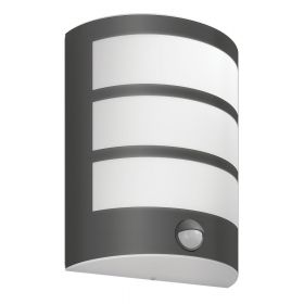 Aplica exterior Philips Python, cu senzor, antracit, 1x LED, IP44, 4000K, 6W