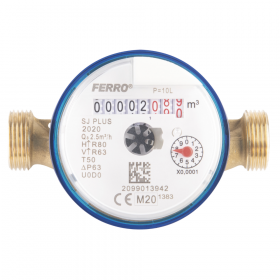 Contor de apa rece Ferro SJ15AFPLUS, monojet, 1/2, protectie magnetica, 2.5m³/h