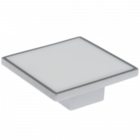 Buton cu insertie Arma BR 172, metal, 25 x 32 mm, satin argint - alb