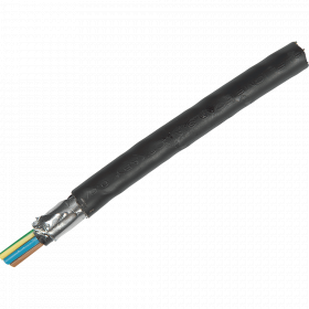 Cablu electric C2XABY (CYABY) 5 x 4 mm², izolatie PVC, negru, cupru