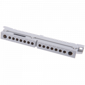 Bara de nul si impamantare (1x35)+(7x10), Gewiss GW40401, tip bipolar, 125A